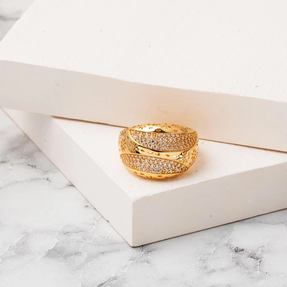 Yaşam Işıltısı 14 Ayar Altın Yüzük - 4