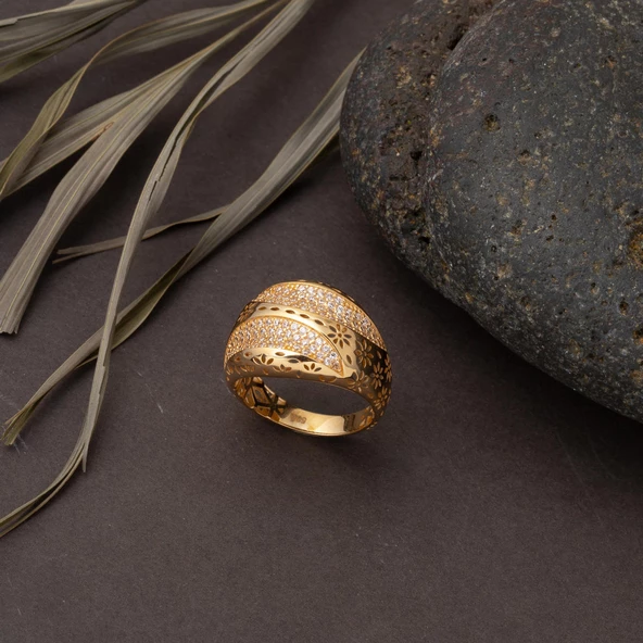 Yaşam Işıltısı 14 Ayar Altın Yüzük - 3