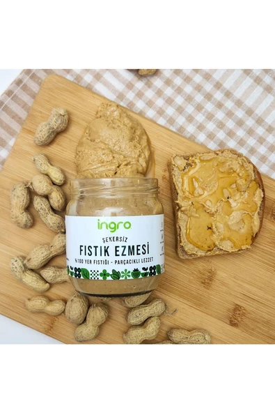 Ingro Glutensiz Fıstık Ezmesi (PARÇACIKLI LEZZET) 380 G - 2