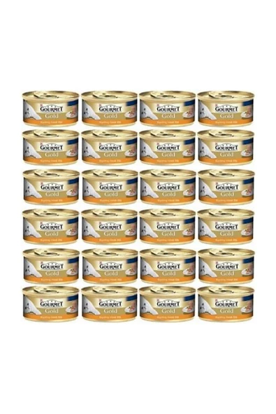 Purina Gourmet Gold Kıyılmış Hindi Etli Konserve Yetişkin Kedi Maması 24 x 85 G