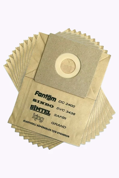Fantom DC 2400 Toz Torbası Kağıt 10 Adet ürün görseli 1
