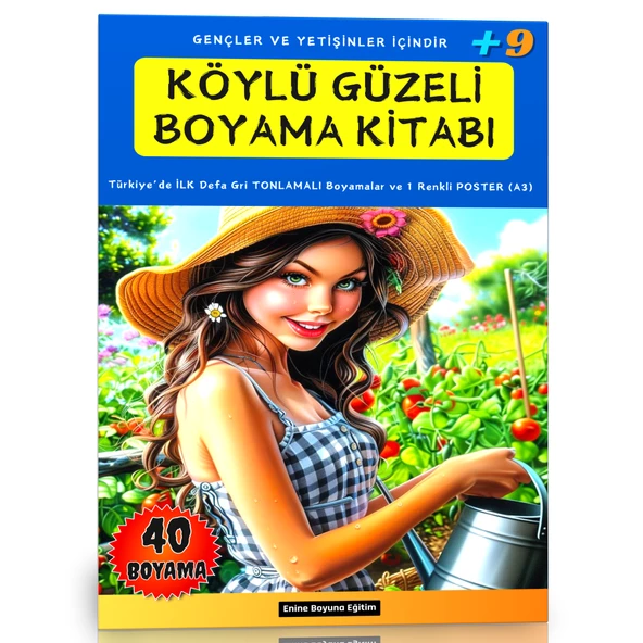 Köylü Güzeli Boyama Kitabı (Gri Tonlamalıdır) ürün görseli 1
