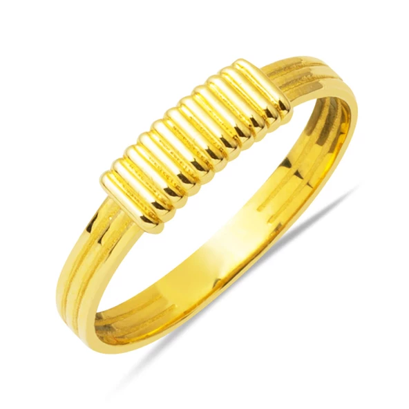 Magne 14 Ayar Taşsız Minimal Altın Yüzük ürün görseli 1