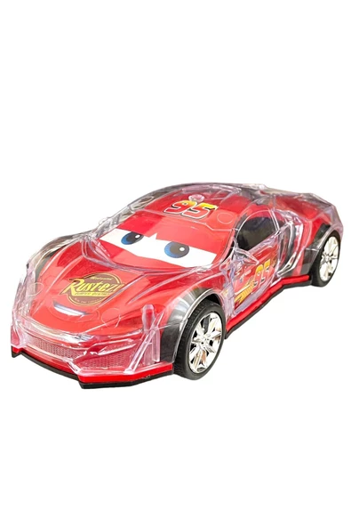 Şimşek Mcqueen 20cm Araba Çarp Dön Araba Işıklı Müzikli şimşek mcqueen - 2
