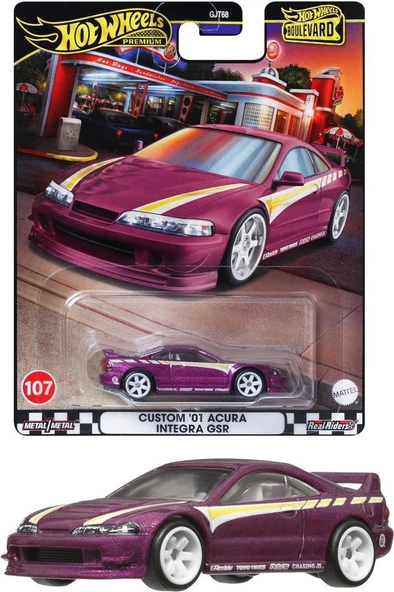 Hot Wheels Boulevard Premium Araçlar GJT68 - HRT77 CUSTOM 01 ACURA INTEGRA GSR - Resim 6