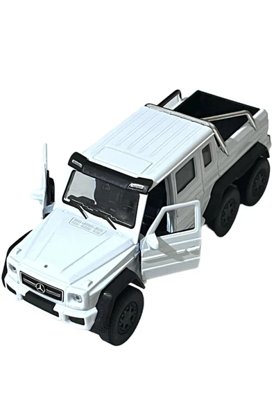 Beyaz Mercedes Pikap Oyuncak Lisanslı Diecast Metal Çek Bırak Araba