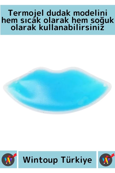 Premium Dudak Botoksu Soğuk Sıcak Termojel Yıkanabilir Isıtıcı Soğutucu Jel Mavi Dudak Bandı - 2