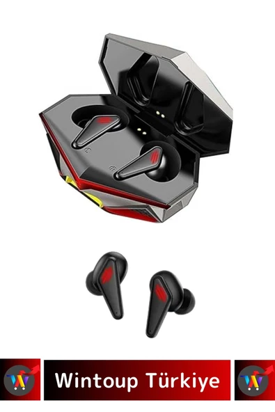 Premium iPhone 16 Tam Uyumlu Metal Kasa Led Işıklı ANC Gamer Kulak İçi Bluetooth Oyuncu Kulaklığı - 3