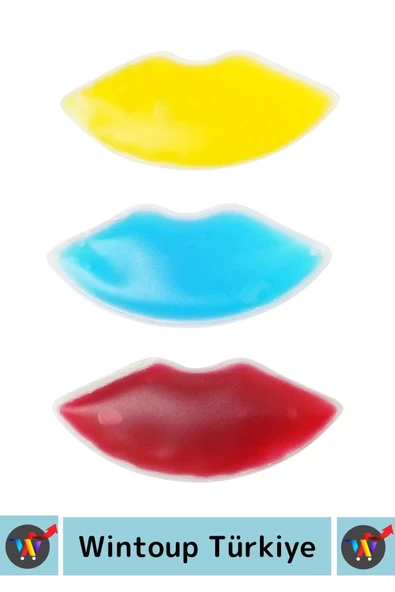 Premium Dudak Botoksu Soğuk Sıcak Termojel Yıkanabilir Isıtıcı Soğutucu Jel Mavi Dudak Bandı - 3