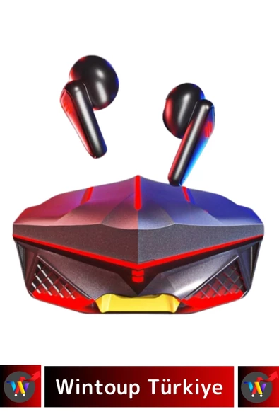 Premium iPhone 16 Tam Uyumlu Metal Kasa Led Işıklı ANC Gamer Kulak İçi Bluetooth Oyuncu Kulaklığı - 2