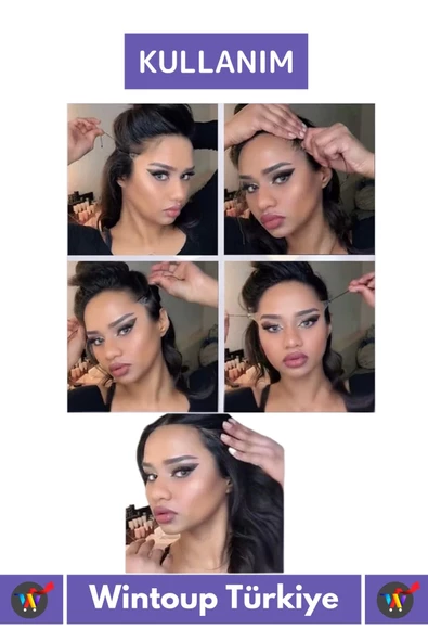 Premium Günlük Kullanım Suya Dayanıklı İpli Yüz Kaş&Göz Vücut Gıdı Gerdirme Bandı 3'lü Set 40 Adet - 3