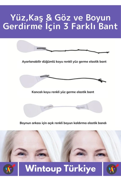 Premium Günlük Kullanım Suya Dayanıklı İpli Yüz Kaş&Göz Vücut Gıdı Gerdirme Bandı 3'lü Set 10 Adet - 2