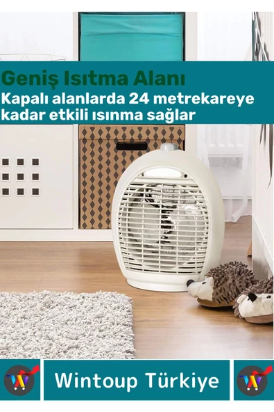 Özel Portable 2000 W Sessiz Masa Üstü Duvara Monte Soğuk Sıcak 3 Kademeli Fanlı Ultra Etkili Isıtıcı - 2