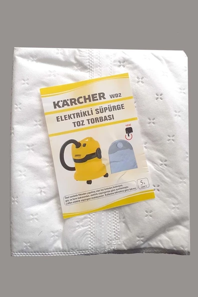 Karcher 2101 /TE Süpürge Toz Torbası Bez 5 Adet - Resim 2
