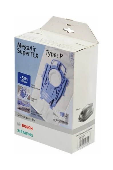 Siemens Vs 08Gp 1266 Süpürge Toz Torbası 4 Adet ( Kutulu Ürün )