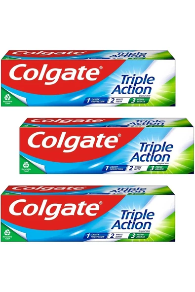 Colgate Üçlü Etki Diş Macunu 50 ml 3 Adet