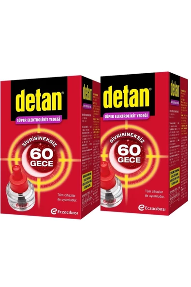 Detan Süper Elektrolikit Yedek 60 Gece x 2 Adet