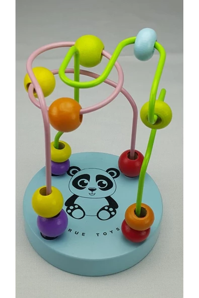 Ahşap Eğitici Koordinasyon Oyunu Mini Ahşap Helezon Yay Labirent Renkli Oyuncak (kırmızı,yeşil,mavi) - 2