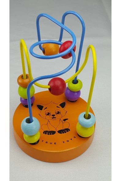 Ahşap Eğitici Koordinasyon Oyunu Mini Ahşap Helezon Yay Labirent Renkli Oyuncak (kırmızı,yeşil,mavi) - 3