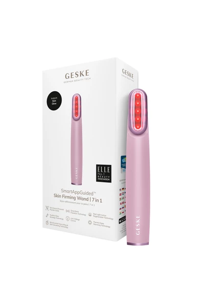 GESKE Titreşimli Döner Başlıklı Led Terapili Cilt Sıkılaştırıcı Yüz Bakım Cihazı Rotatable Head Skin Firming Wand