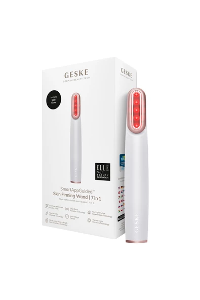 GESKE Titreşimli Döner Başlıklı Led Terapili Cilt Sıkılaştırıcı Yüz Bakım Cihazı Rotatable Head Skin Firming Wand