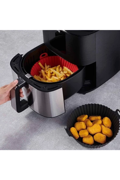 KORKMAZ  A5598 Airfryer Slikon Pişirme Kabı (SİYAH)