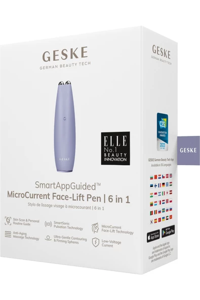 GESKE SmartAppGuided™ MicroCurrent Face-Lift Pen | 6 in 1 - 6