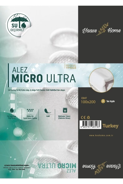 Yaase Home Mikro Sıvı Geçirmez Alez (Tek Kişilik) - 4