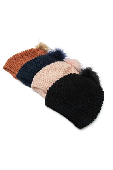 YAASE Kadın Ponponlu Tüylü Bere - 4