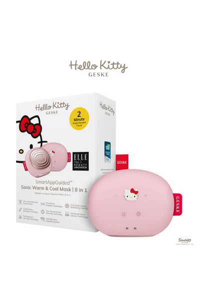 GESKE x Hello Kitty Soğutma ve Isıtmalı Led Terapili Yüz Maskesi Bakım Cihazı Sonic Warm Cool Mask