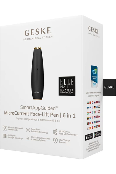GESKE Mikro Akım Yüz Germe Kalemi | Face-lift Pen 6 In 1 (GRI) - 6