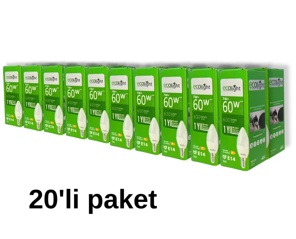 7 W BEYAZ E14 Led Ampul A++ - 4