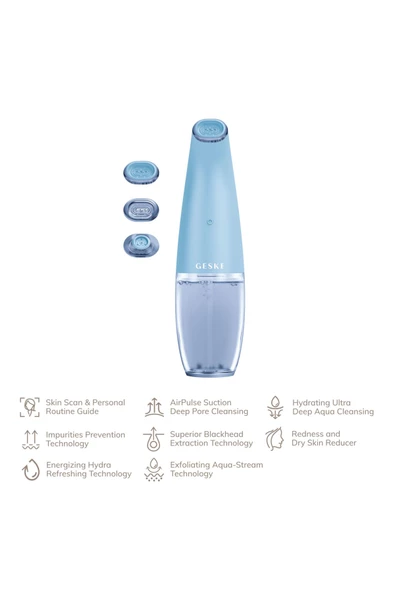 GESKE Yüz Temizleme Cihazı 8 In 1 Arada Aqua-stream Face Cleanser | 8 In 1 - 3