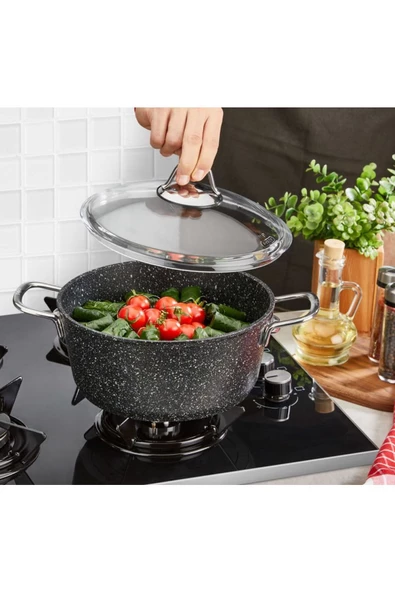 FALEZ Black Line Granit tencere Set 5 Parça - 3