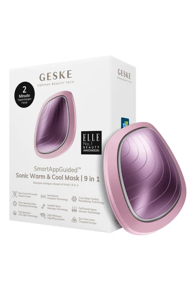 GESKE Titreşimli Soğutma ve Isıtmalı Led Terapili Yüz Maskesi Bakım Cihazı Sonic Warm Cool Mask - 1