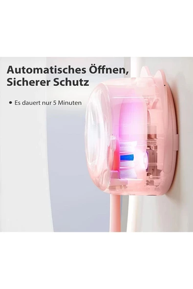SOOCAS ELEKTRİKLİ DİŞ FIRÇASI & UVC STERİLİZASYON KUTUSU PEMBE - 3