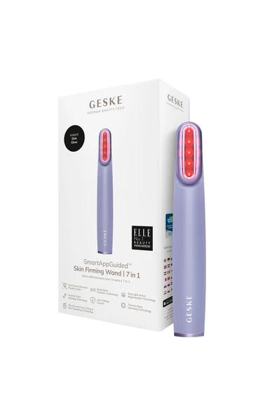 GESKE Titreşimli Döner Başlıklı Led Terapili Cilt Sıkılaştırıcı Yüz Bakım Cihazı Rotatable Head Skin Firming Wand