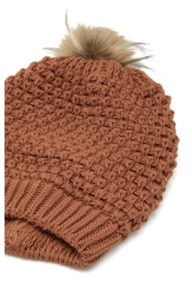 YAASE Kadın Ponponlu Tüylü Bere - 3