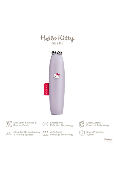 GESKE Hello Kitty Titreşimli Mikro Akım Sıkılaştırıcı Akıllı Kalem MicroCurrent Face Lift Pen - 2
