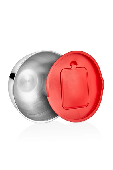 FALEZ Akasya 9 Parça Çelik Saklama Kabı Kırmızı - 4