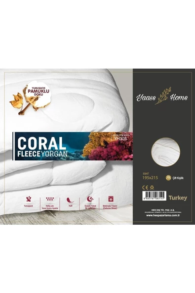 Yaase Home Coral Fleece Yorgan (Çift Kişilik) - 4