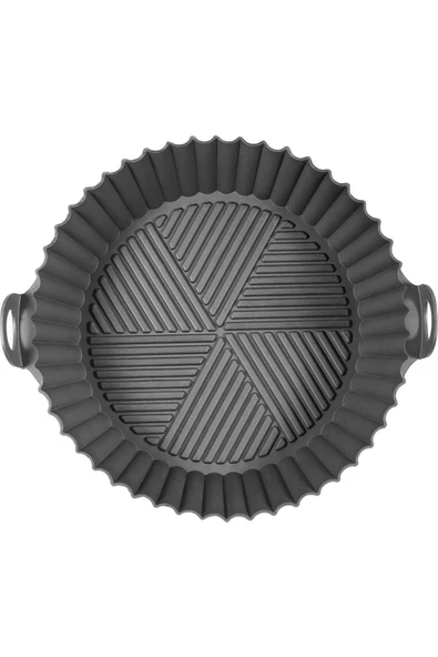 KORKMAZ Airfryer Silikon Pişirme Kabı 2 adet ( 1 kırmızı 1 siyah ) - 3