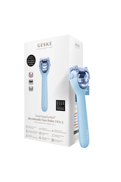 GESKE Mikro İğneli Buz Başlıklı Peme Kuvars Başlıklı Dermaroller Cihaz MicroNeedle Face Roller