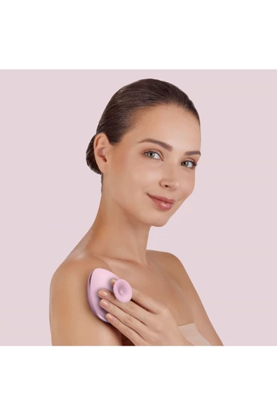 GESKE Metal Detaylı Yumuşak Silikonlu Vücut Temizleme Fırçası Body Brush - 5