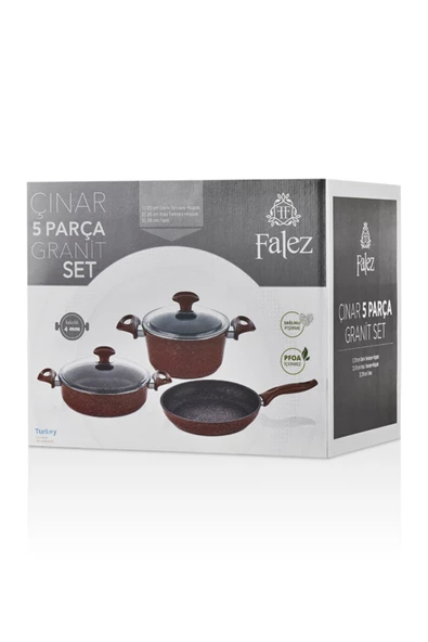 FALEZ Çınar 5 Parça Granit Set - 8