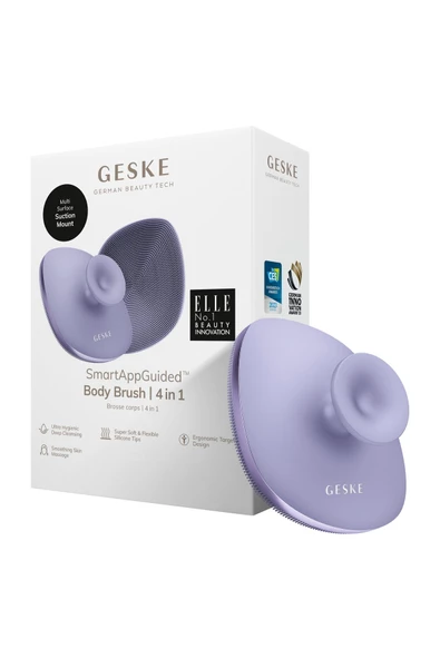 GESKE Metal Detaylı Yumuşak Silikonlu Vücut Temizleme Fırçası  Body Brush