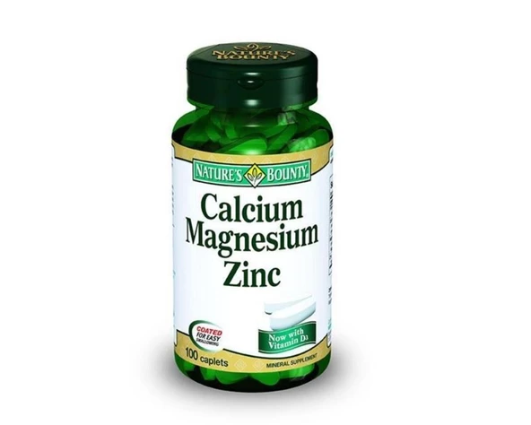 Nature's Bounty Calcium Magnesium Zinc 100 Tablet - SKT:07/2026