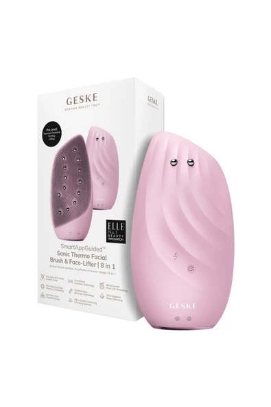 GESKE Titreşimli Mikro Akım Termal Yüz Temizleme ve Cilt Sıkılaştırıcı Cihaz  Sonic Thermo Facial Brush Face-Lifter