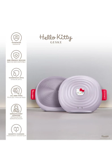 Geske Hello Kitty Titreşimli Yüz Temizleme Ve  Masaj Cihazı   Sonic Thermo Facial Brush - 3