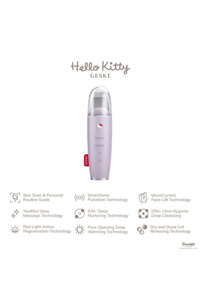 GESKE Hello Kitty Micro akım  Siyah Nokta Temizleme Cihazı MicroCurrent Skin Scrubber Blackhead Remover - 2